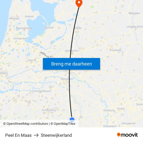 Peel En Maas to Steenwijkerland map