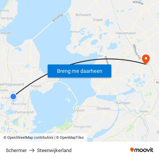 Schermer to Steenwijkerland map