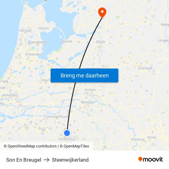 Son En Breugel to Steenwijkerland map