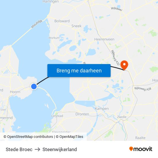 Stede Broec to Steenwijkerland map