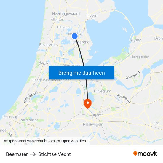 Beemster to Stichtse Vecht map