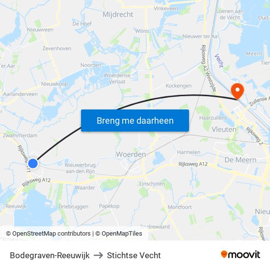 Bodegraven-Reeuwijk to Stichtse Vecht map