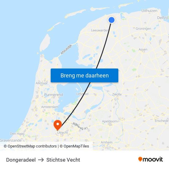 Dongeradeel to Stichtse Vecht map