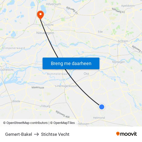 Gemert-Bakel to Stichtse Vecht map