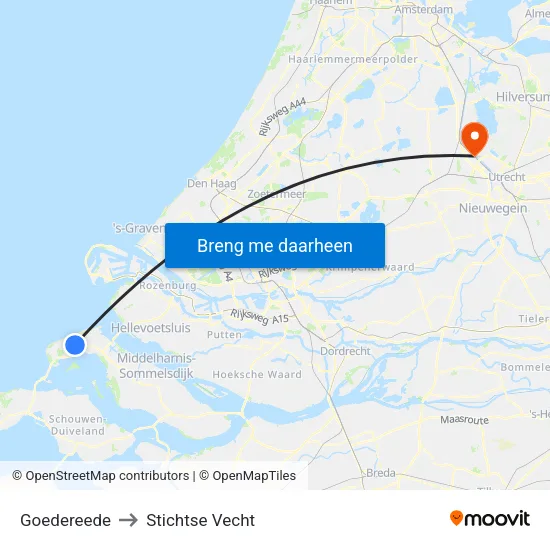 Goedereede to Stichtse Vecht map