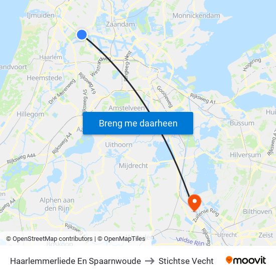 Haarlemmerliede En Spaarnwoude to Stichtse Vecht map