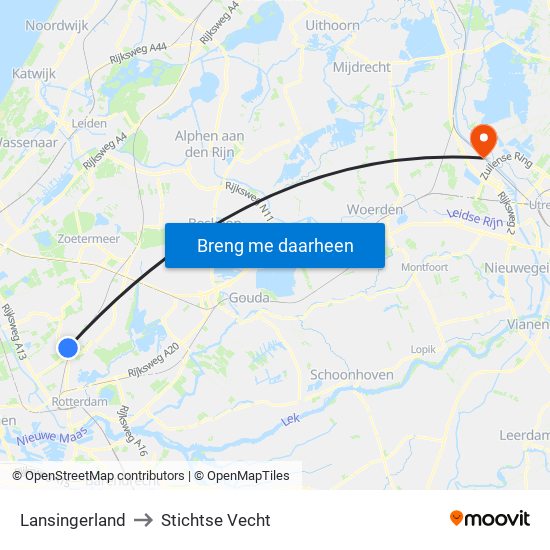 Lansingerland to Stichtse Vecht map