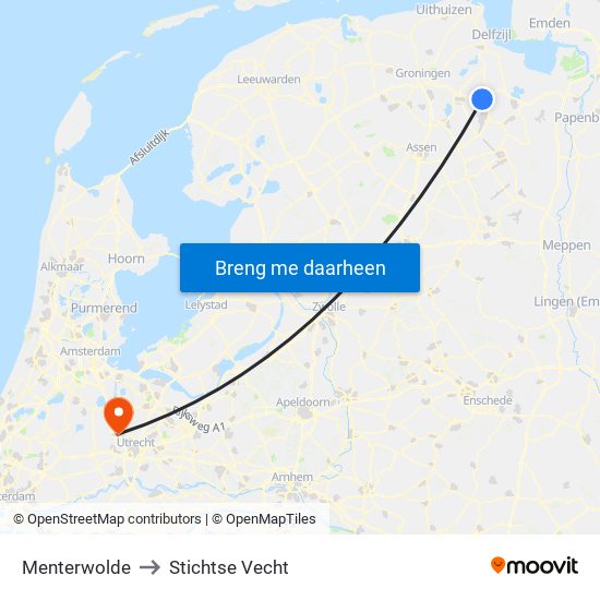 Menterwolde to Stichtse Vecht map