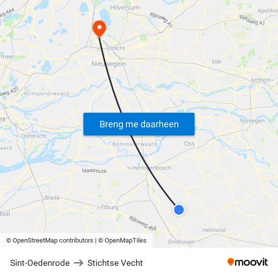 Sint-Oedenrode to Stichtse Vecht map