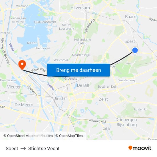 Soest to Stichtse Vecht map