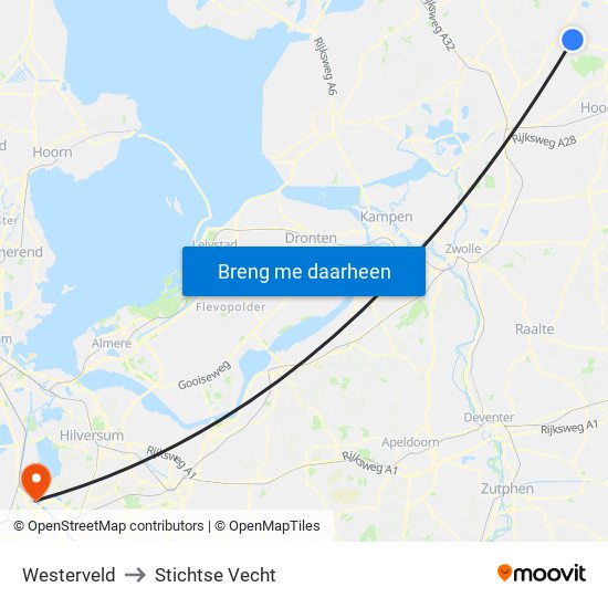 Westerveld to Stichtse Vecht map