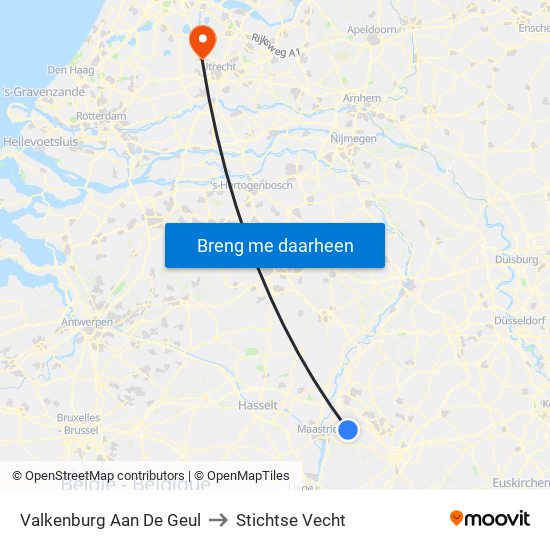 Valkenburg Aan De Geul to Stichtse Vecht map