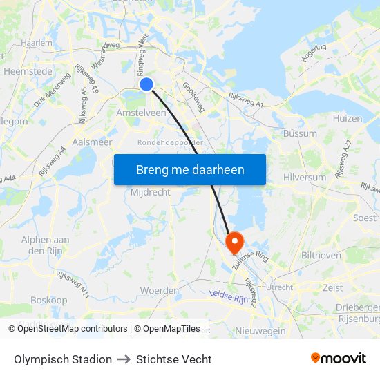 Olympisch Stadion to Stichtse Vecht map