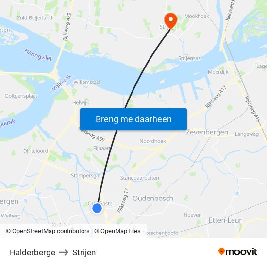 Halderberge to Strijen map