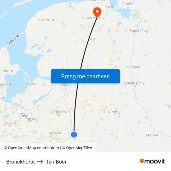 Bronckhorst to Ten Boer map