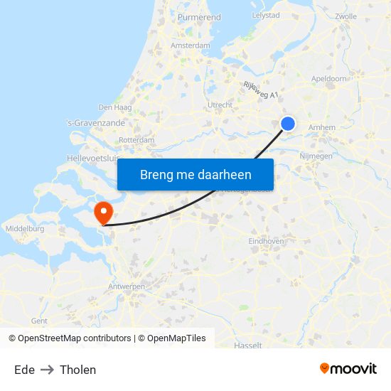 Ede to Tholen map