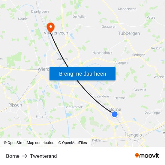 Borne to Twenterand map