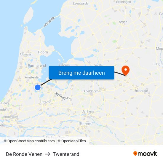 De Ronde Venen to Twenterand map