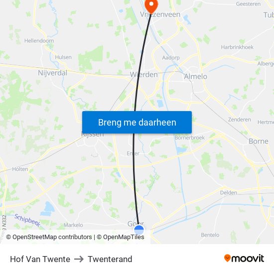 Hof Van Twente to Twenterand map