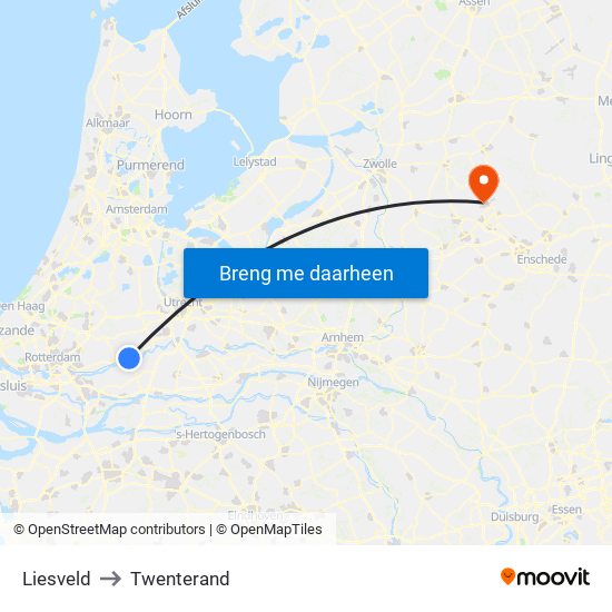 Liesveld to Twenterand map