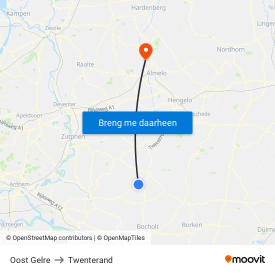 Oost Gelre to Twenterand map