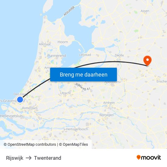 Rijswijk to Twenterand map