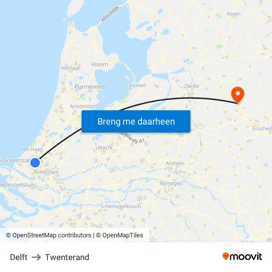 Delft to Twenterand map