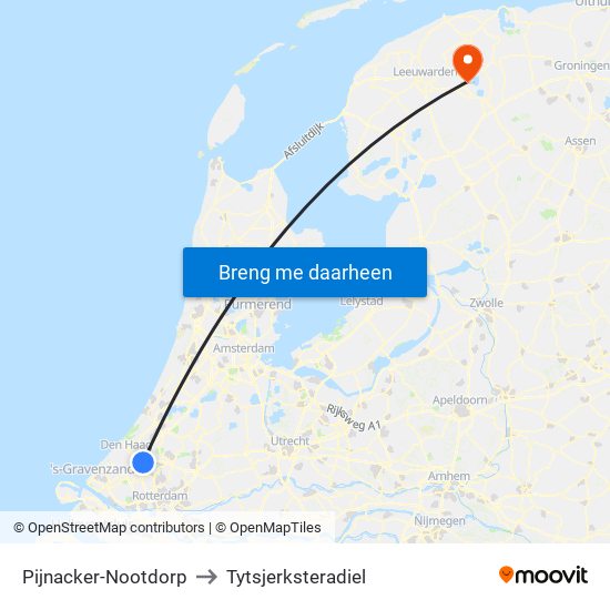 Pijnacker-Nootdorp to Tytsjerksteradiel map