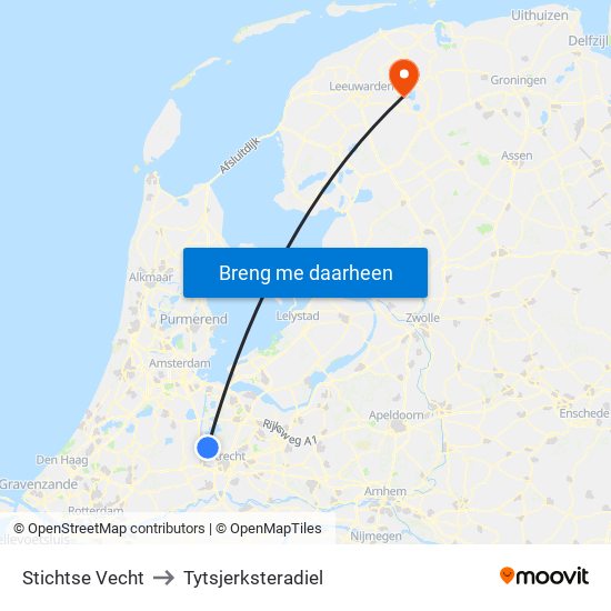 Stichtse Vecht to Tytsjerksteradiel map