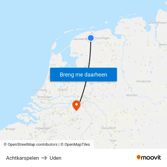 Achtkarspelen to Uden map