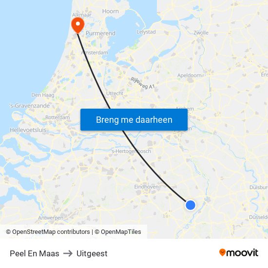 Peel En Maas to Uitgeest map