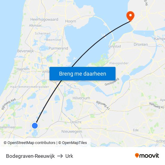 Bodegraven-Reeuwijk to Bodegraven-Reeuwijk map