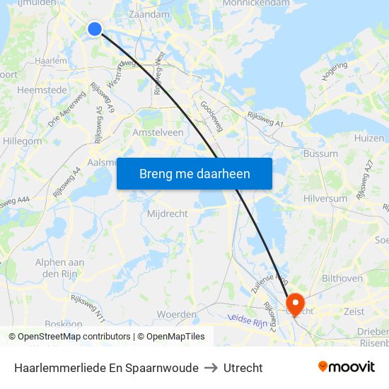 Haarlemmerliede En Spaarnwoude to Utrecht map