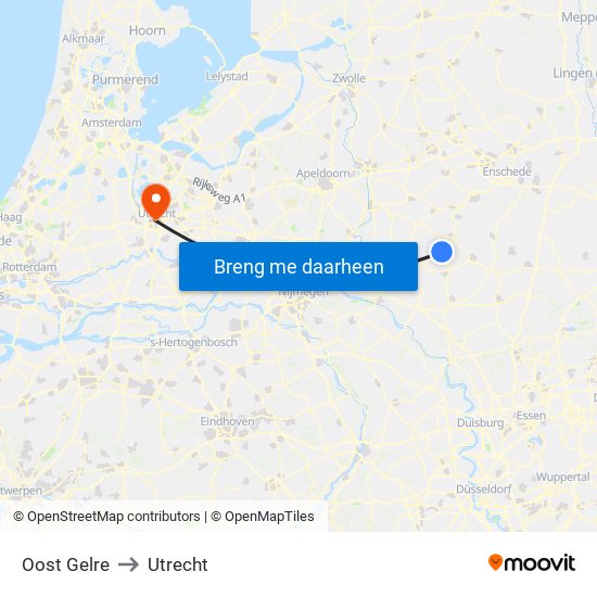 Oost Gelre to Utrecht map