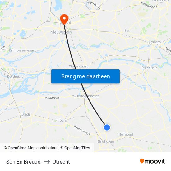 Son En Breugel to Utrecht map