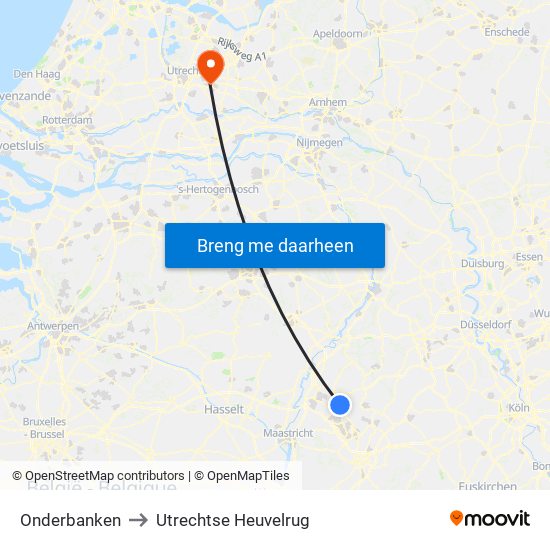 Onderbanken to Utrechtse Heuvelrug map
