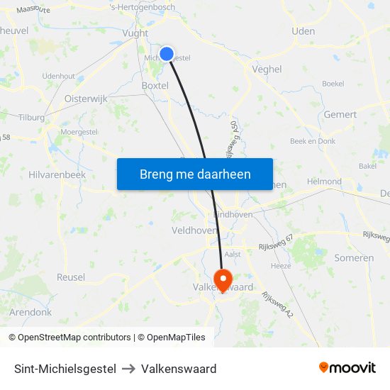 Sint-Michielsgestel to Valkenswaard map