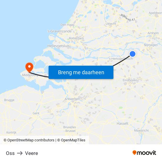 Oss to Veere map