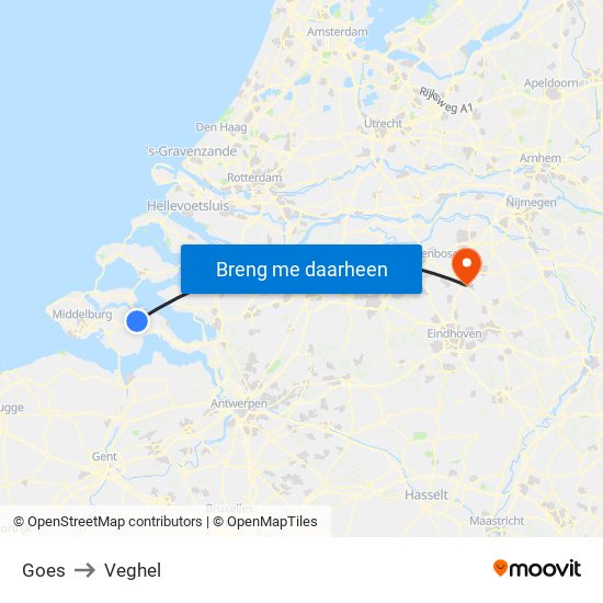 Goes to Veghel map