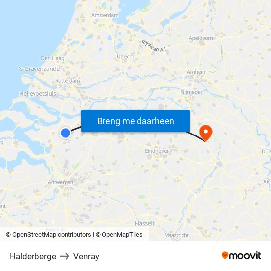 Halderberge to Venray map