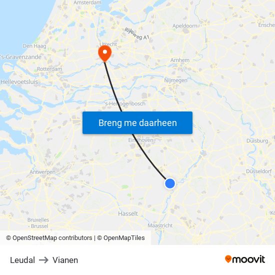 Leudal to Vianen map