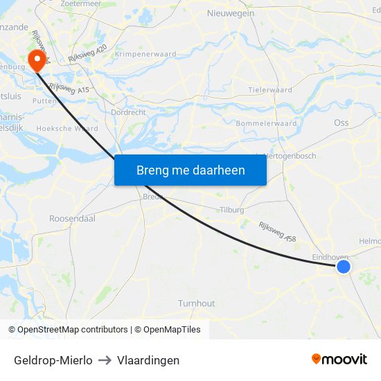 Geldrop-Mierlo to Vlaardingen map