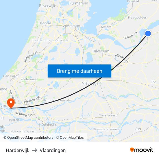 Harderwijk to Vlaardingen map
