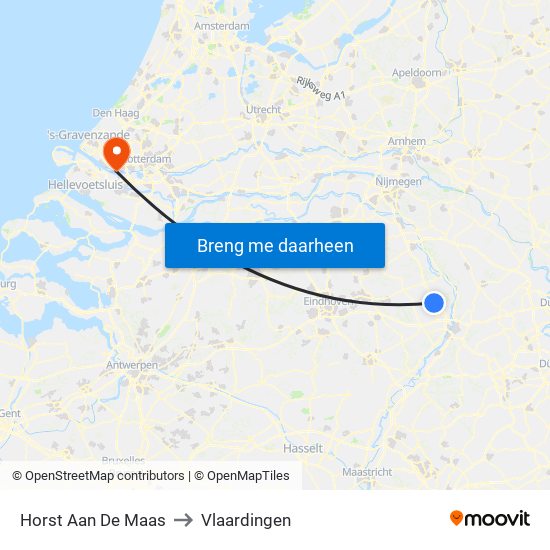 Horst Aan De Maas to Vlaardingen map