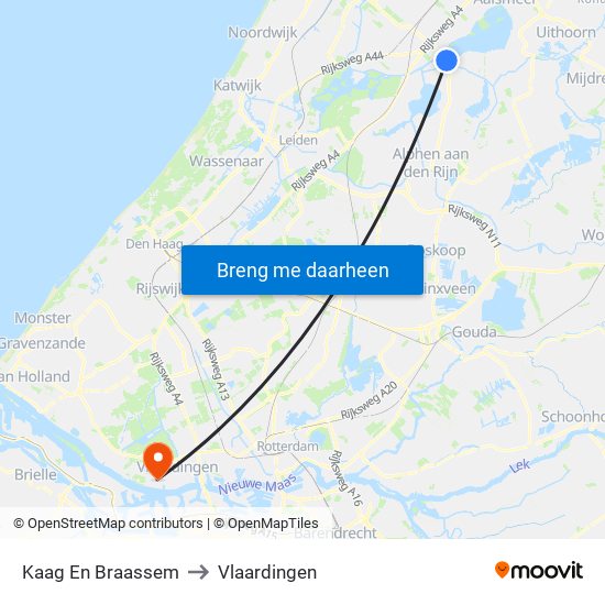 Kaag En Braassem to Vlaardingen map