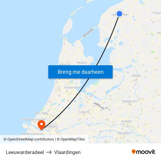 Leeuwarderadeel to Vlaardingen map