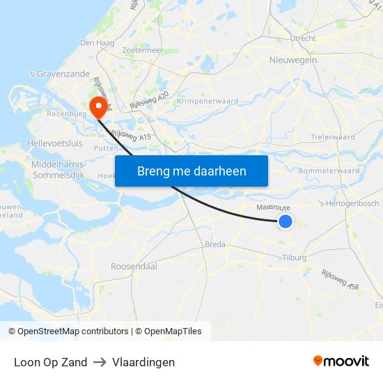 Loon Op Zand to Vlaardingen map