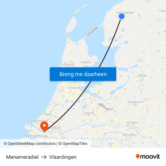 Menameradiel to Vlaardingen map