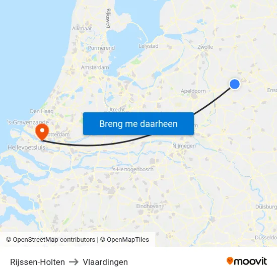 Rijssen-Holten to Vlaardingen map