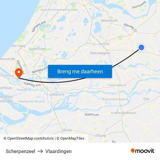 Scherpenzeel to Vlaardingen map